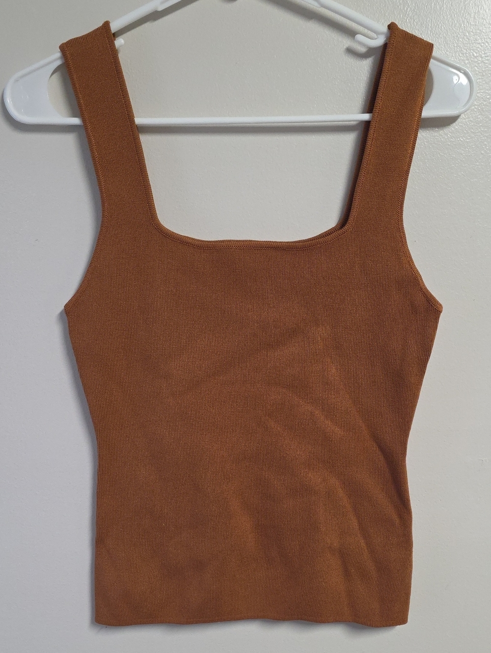 Workshop Republic Clothing Rust Square Neck Ribbed Tank